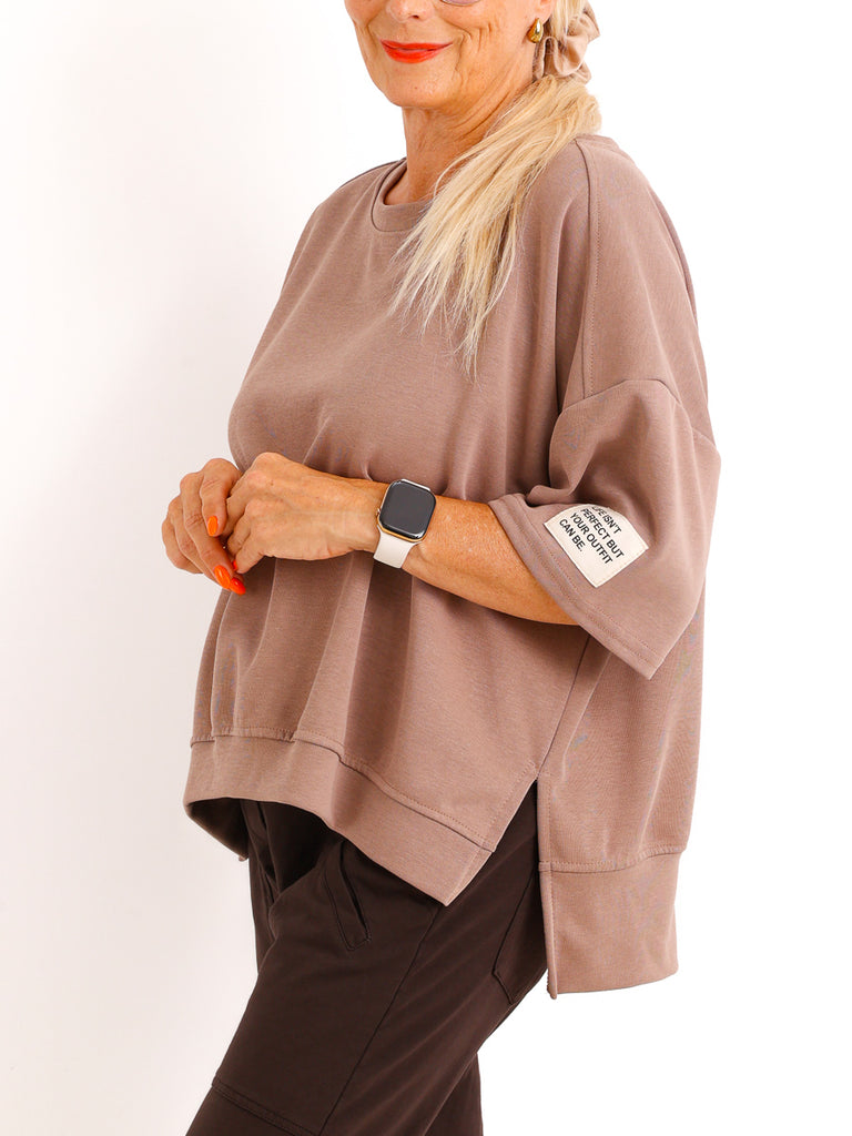 Oversize-Shirt JESSICA.S – Lässiges Everyday-Basic mit Patch – Gr. 36-42