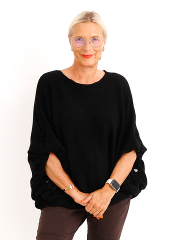 Feinstrick-Pullover SARINA.S – Eleganter Fledermaus-Oversize-Look – Gr. 38-46