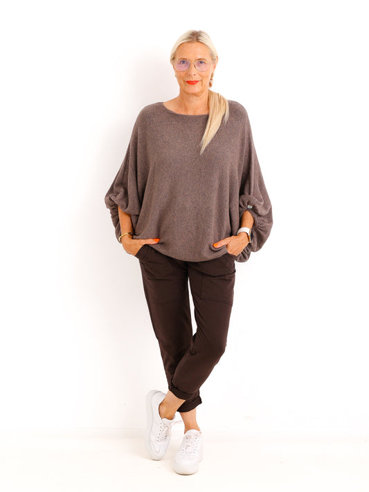 Feinstrick-Pullover SARINA.S – Eleganter Fledermaus-Oversize-Look – Gr. 38-46