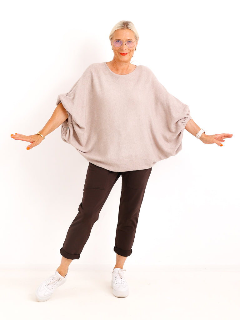 Feinstrick-Pullover SARINA.S – Eleganter Fledermaus-Oversize-Look – Gr. 38-46