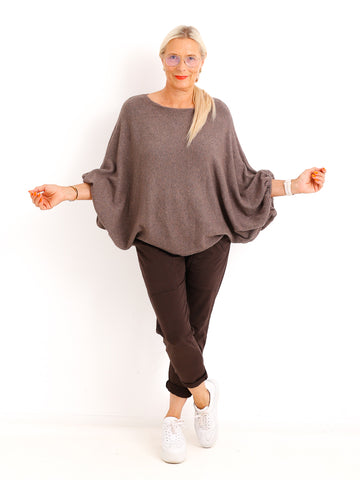 Feinstrick-Pullover SARINA.S – Eleganter Fledermaus-Oversize-Look – Gr. 38-46