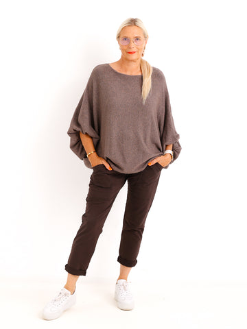 Feinstrick-Pullover SARINA.S – Eleganter Fledermaus-Oversize-Look – Gr. 38-46
