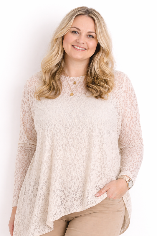 Shirt mit Spitze ROMY.S Curvy One Size 42-46