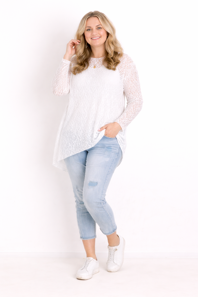 Shirt mit Spitze ROMY.S Curvy One Size 42-46