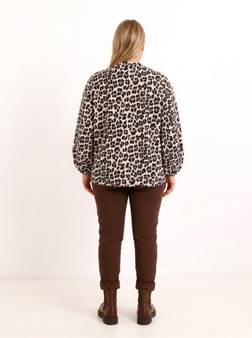 Oversize Sweatshirt TESSA – PARIS Statement-Print über Front & Ärmel – Gr. 40–46