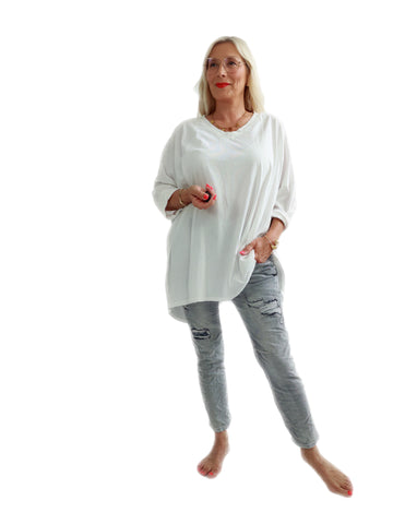 AMELIE Plus Size Longsleeve - verschiedene Farben