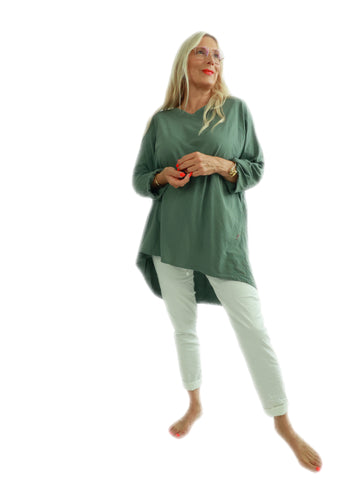 AMELIE Plus Size Longsleeve - verschiedene Farben