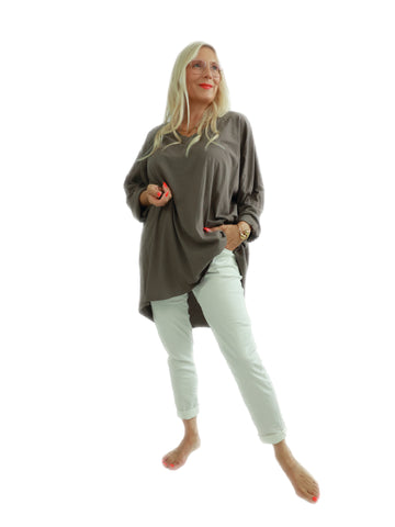 AMELIE Plus Size Longsleeve - verschiedene Farben