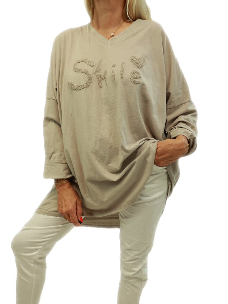 SANDRA Plus Size Longsleeve - verschiedene Farben