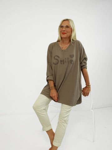 SANDRA Plus Size Longsleeve - verschiedene Farben