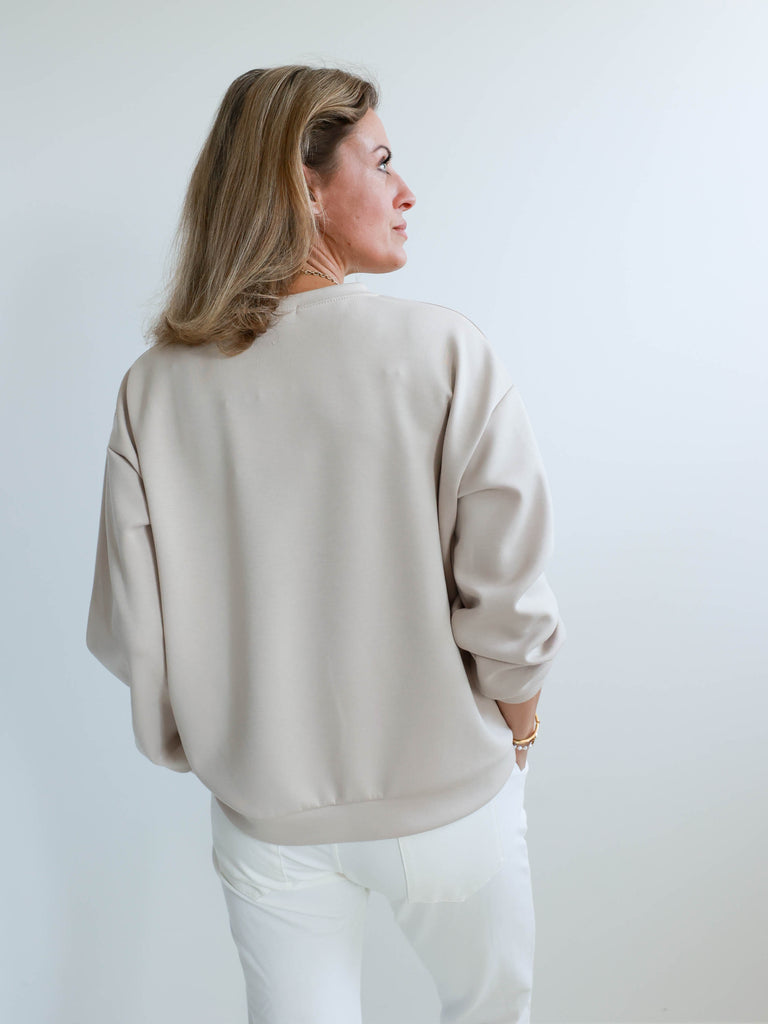 TAMMY Oversize Sweatshirt - beige