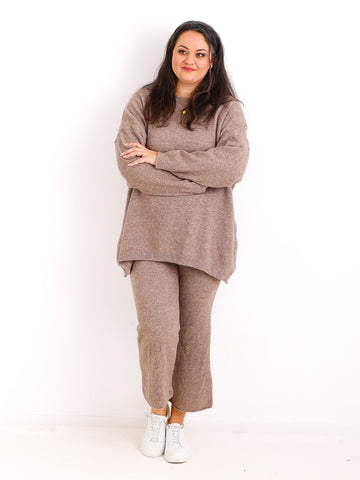 Curvy Size Strick-Set JANELIS – Kuscheliger Pullover & Strickhose – Gr. 42–48