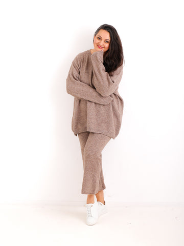 Curvy Size Strick-Set JANELIS – Kuscheliger Pullover & Strickhose – Gr. 42–48