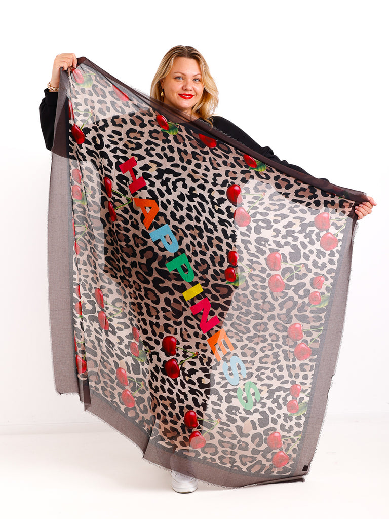 JENNIFER Tuch - beige/schwarz/braun