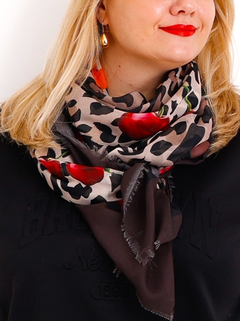 JENNIFER Tuch - beige/schwarz/braun