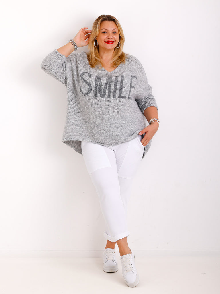 SMILE oversize Strickpullover - verschiedene Farben