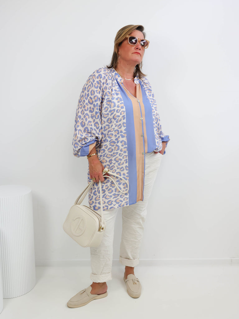 Curvy Size Bluse JENNY.S – Luftige Viskosebluse mit Allover-Print – Gr. 42-50