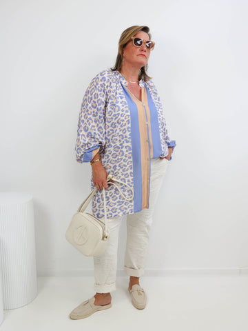 Curvy Size Bluse JENNY.S – Luftige Viskosebluse mit Allover-Print – Gr. 42-50