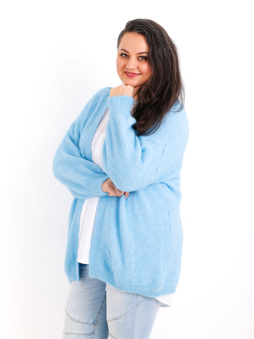 Curvy Size Strickjacke LARINA.S Strickjacke - Offene Silhouette & weicher Fall - Gr. 42-50