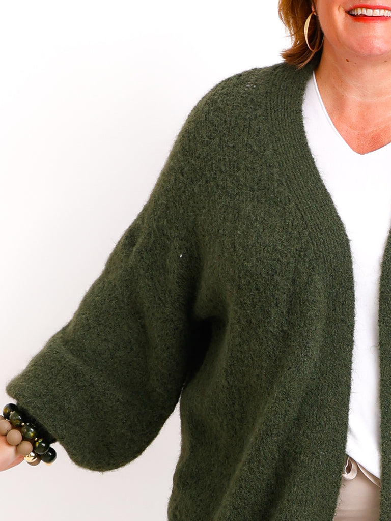 Curvy Size Strickjacke LARINA.S Strickjacke - Offene Silhouette & weicher Fall - Gr. 42-50