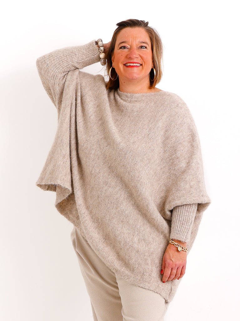 Oversize Strickpullover LINAYA – Extra weiter Kuschelstrick mit Alpaka & Wolle – Gr. 38–48
