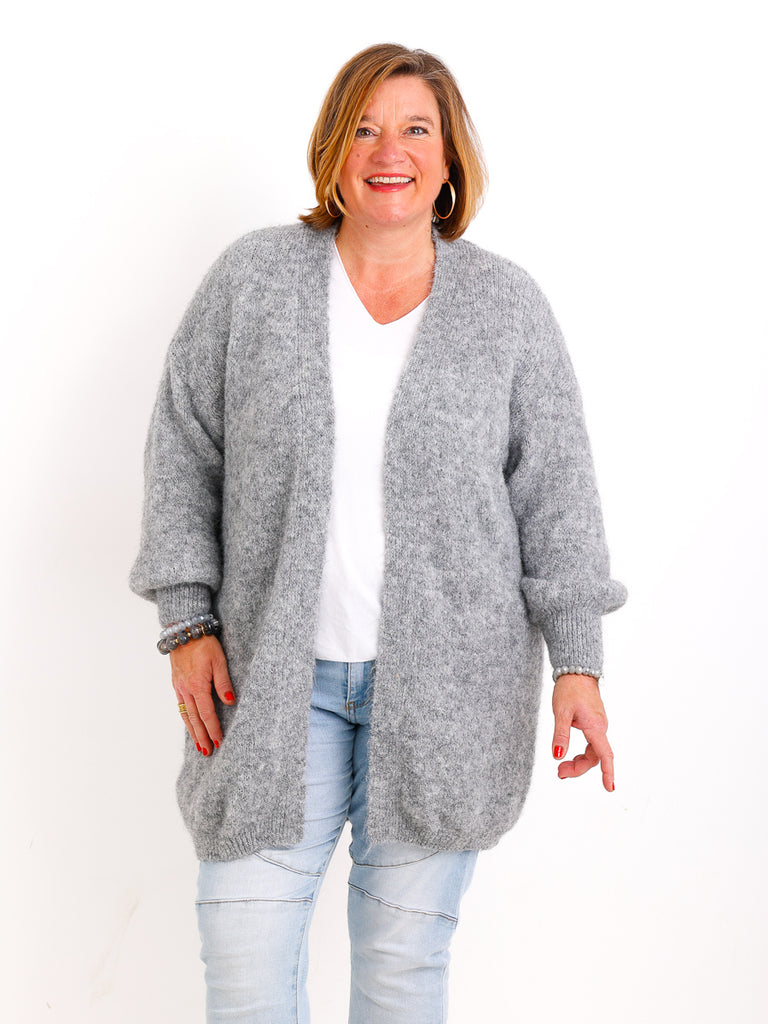 Curvy Size Strickjacke LARINA.S Strickjacke - Offene Silhouette & weicher Fall - Gr. 42-50