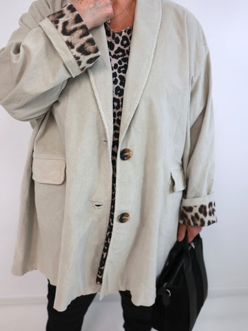 FINJA Plus Size Blazer - beige