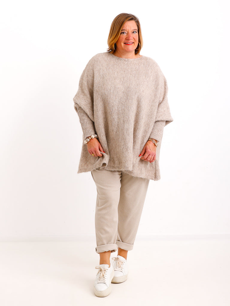 Oversize Strickpullover LINAYA – Extra weiter Kuschelstrick mit Alpaka & Wolle – Gr. 38–48