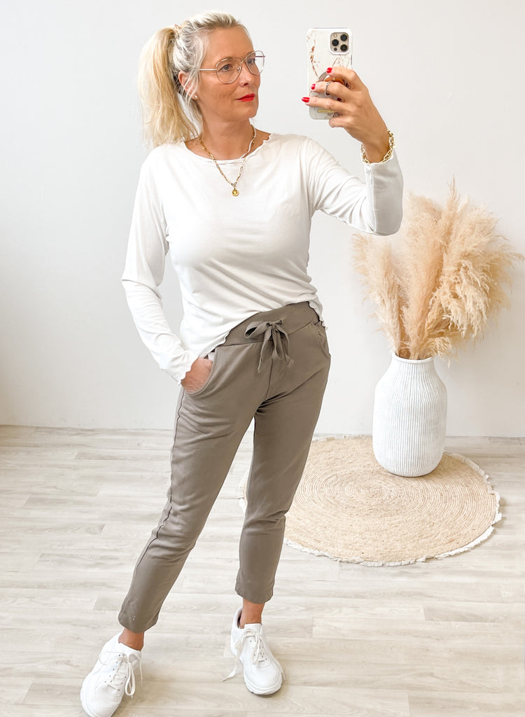 MAX LOUNGE Sweatpants - taupe