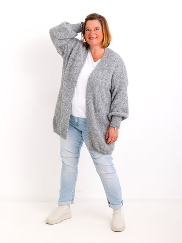 Curvy Size Strickjacke LARINA.S Strickjacke - Offene Silhouette & weicher Fall - Gr. 42-50