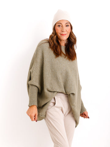 Oversize Strickpullover LINAYA – Extra weiter Kuschelstrick mit Alpaka & Wolle – Gr. 38–48