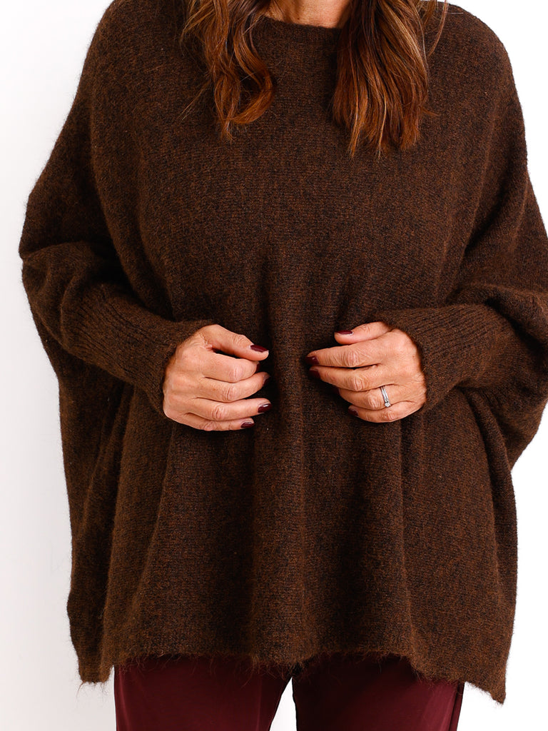 Oversize Strickpullover LINAYA – Extra weiter Kuschelstrick mit Alpaka & Wolle – Gr. 38–48