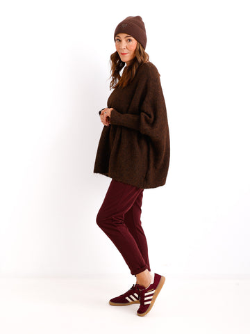 Oversize Strickpullover LINAYA – Extra weiter Kuschelstrick mit Alpaka & Wolle – Gr. 38–48