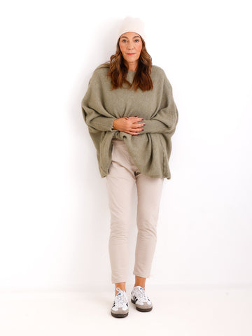 Oversize Strickpullover LINAYA – Extra weiter Kuschelstrick mit Alpaka & Wolle – Gr. 38–48
