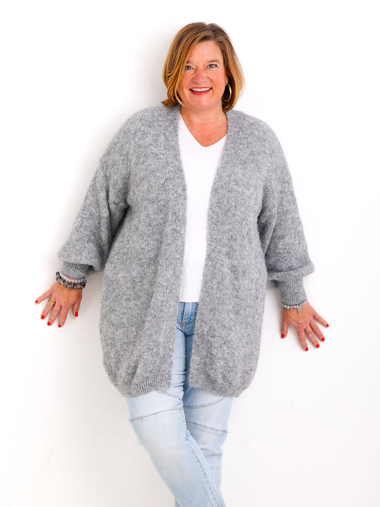 Curvy Size Strickjacke LARINA.S Strickjacke - Offene Silhouette & weicher Fall - Gr. 42-50