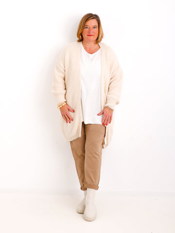 Curvy Size Strickjacke LARINA.S Strickjacke - Offene Silhouette & weicher Fall - Gr. 42-50