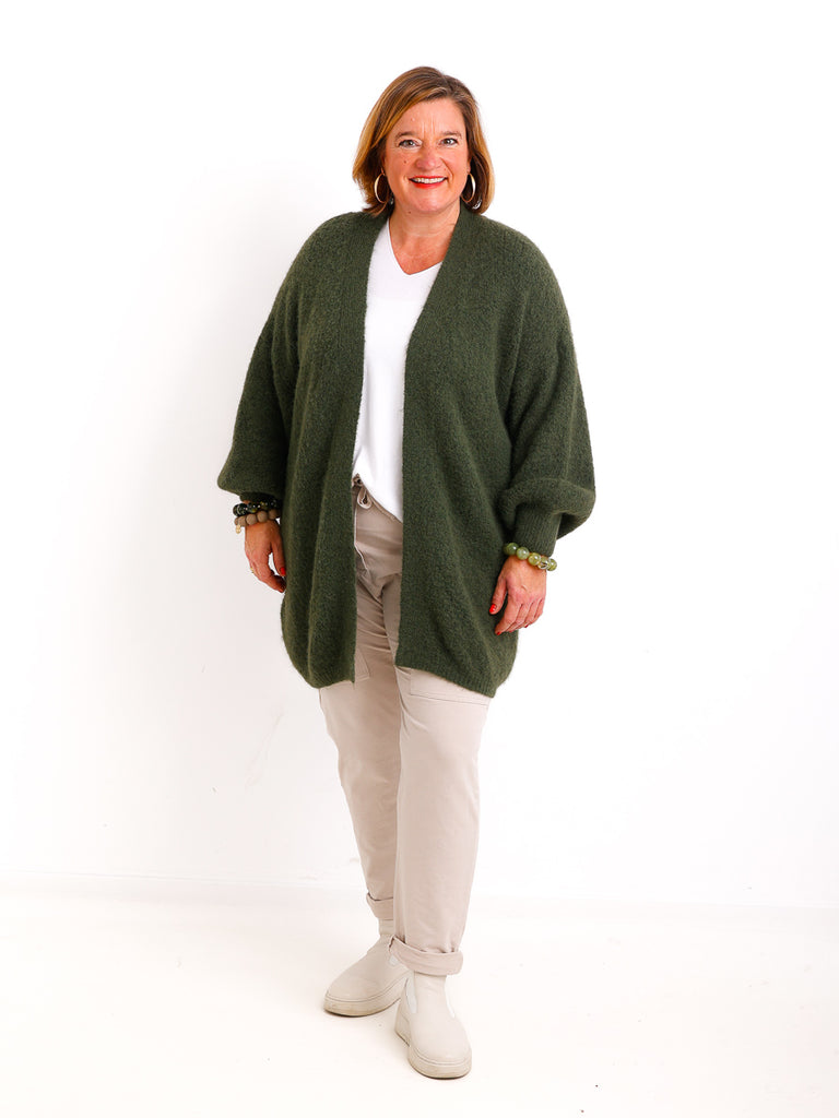 Curvy Size Strickjacke LARINA.S Strickjacke - Offene Silhouette & weicher Fall - Gr. 42-50