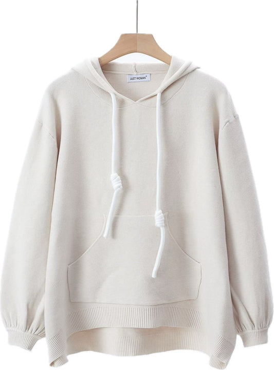 EMILIA Feinstrick Hoodie - ecru