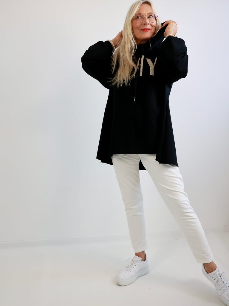 MALINA Oversize Hoodie  - schwarz