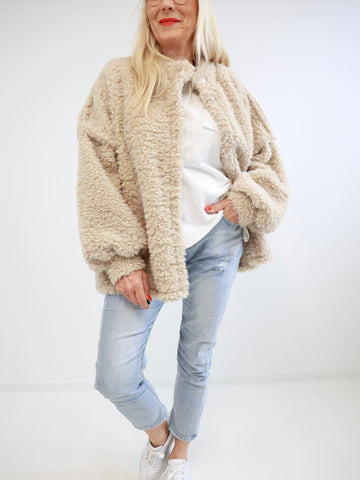 LILLIE Oversize Jacke - beige