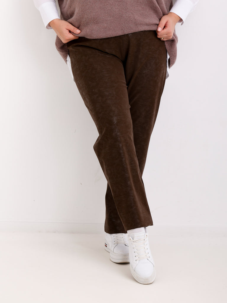 FINN Curvy Size Leggings  - schoko