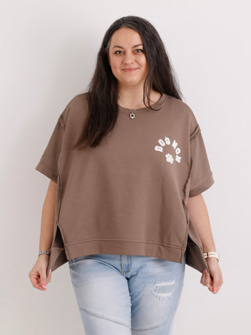 Kurzarm-Sweatshirt DOGMOM – One Size Gr. 38-48