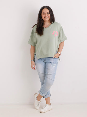 Kurzarm-Sweatshirt DOGMOM – One Size Gr. 38-48