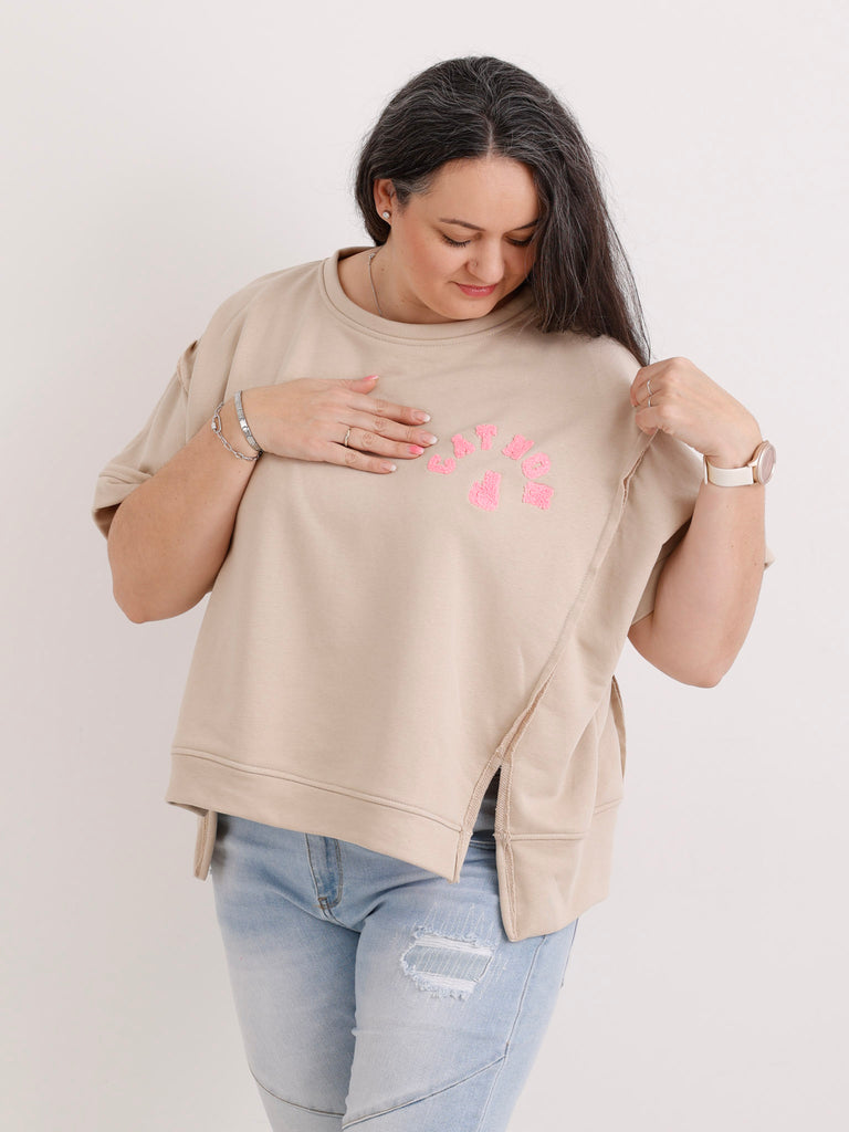 Sweatshirt CATMOM.S – XXL-Komfort & Statement-Look Gr. 38-48