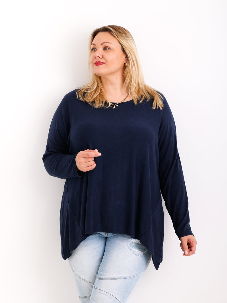 MELINA  Curvy Size Longsleeve - verschiedene Farben