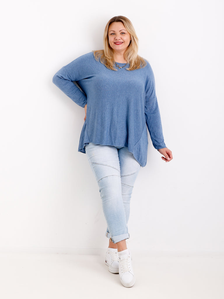 MELINA  Curvy Size Longsleeve - verschiedene Farben