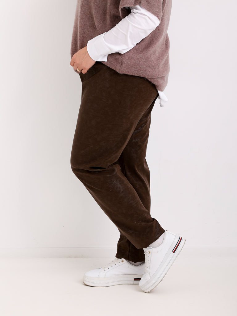 FINN Curvy Size Leggings  - schoko