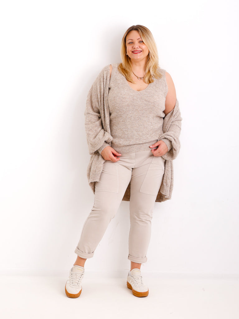 THEA Curvy Size - Strickjacke mit Stricktop - verschiedene Farben