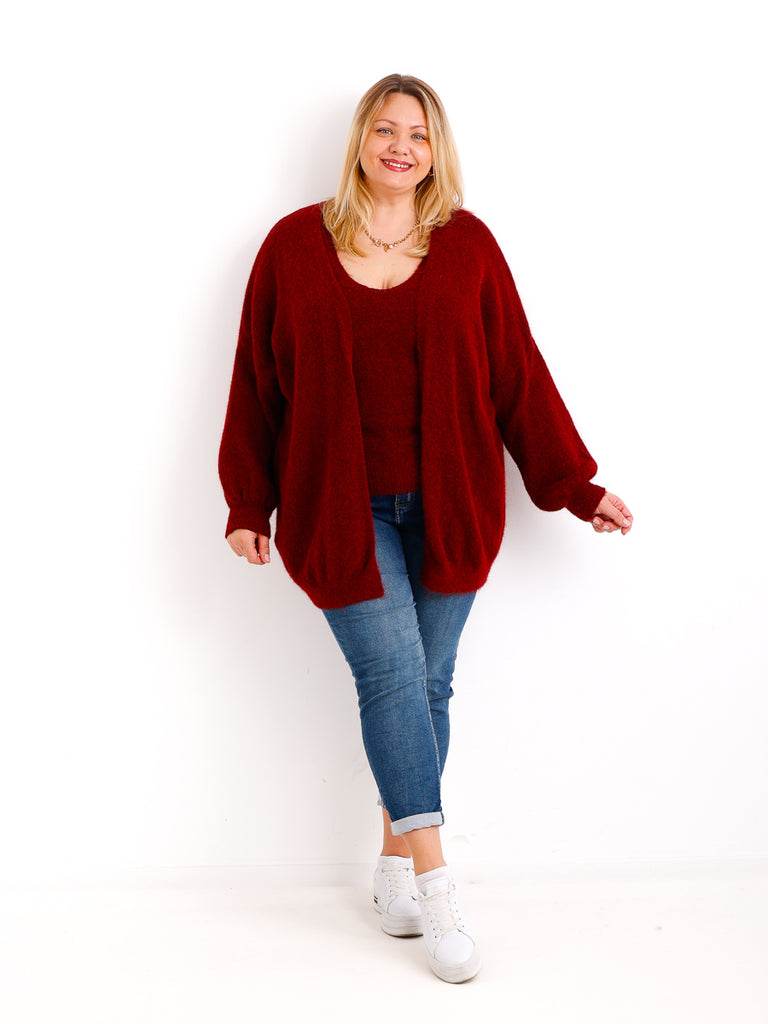 THEA Curvy Size - Strickjacke mit Stricktop - verschiedene Farben