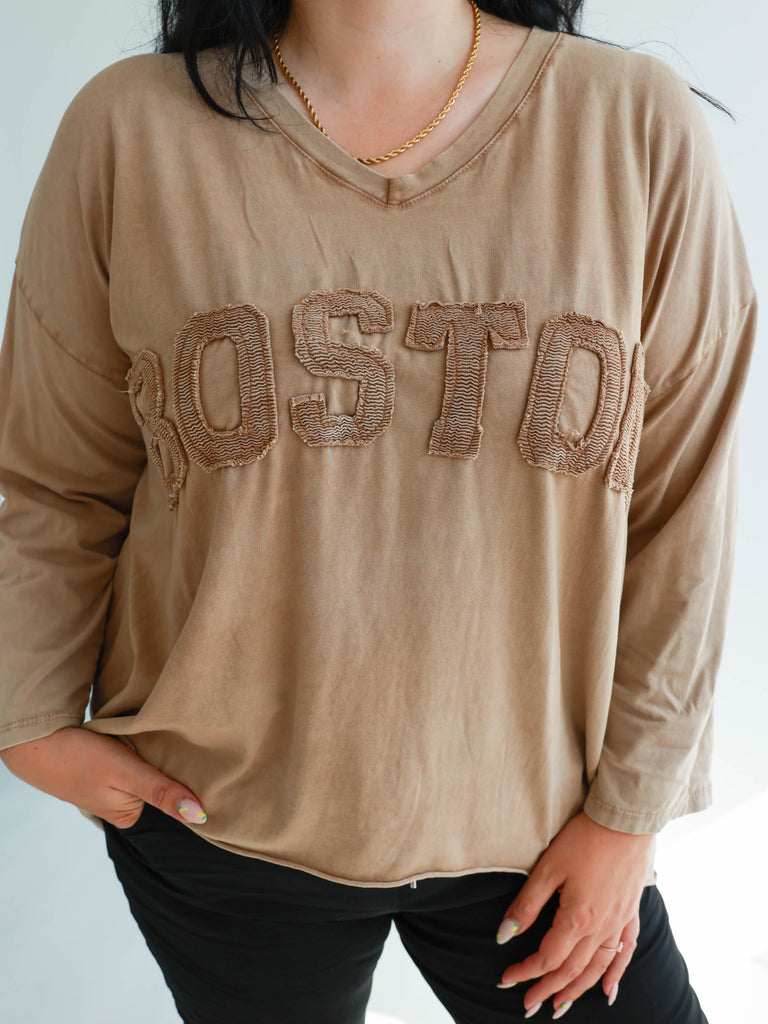 BOSTON Plus Size Longsleeve - verschiedene Farben